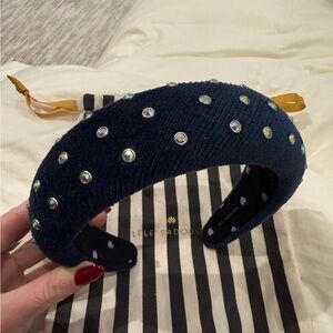 Lele Sadoughi Midnight Blue Crystal Headband